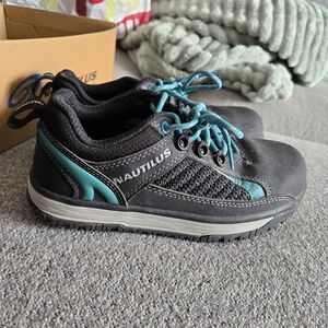 Nautilus Womens Black and Teal Shoes